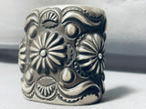 Heavy Best Vintage Native American Navajo Concho Sterling Silver 118 Gram Bracelet-Nativo Arts