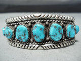 Important Henry Roanhorse Vintage Native American Navajo Turquoise Sterling Silver Bracelet-Nativo Arts