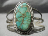 Incredible Vivid Vintage Native American Navajo Royston Turquoise Sterling Silver Bracelet Old-Nativo Arts