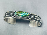 Important Al Jake Native American Navajo Royston Turquoise Sterling Silver Bracelet-Nativo Arts