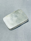 One Of A Kind Native American Navajo Vintage Kingman Turquoise Sterling Silver Box-Nativo Arts