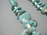 Early 1900's Vintage Navajo Hachita Turquoise Native American Necklace Old-Nativo Arts