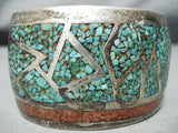 One Of Oldest Vintage Native American Navajo Thomas Singer Turquoise Sterling Silver Bracelet-Nativo Arts