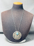 Woah! Huge Vintage Native American Hopi Turquoise Sterling Silver Necklace-Nativo Arts