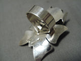 Important Nel Morton Kachina Native American Navajo Sterling Silver Turquoise Ring-Nativo Arts
