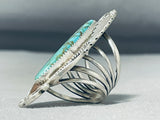 Fascinating Vintage Native American Navajo Royston Turquoise Sterling Silver Ring-Nativo Arts