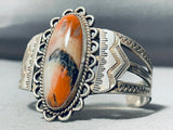 Opulent Vintage Native American Navajo Petrified Wood Sterling Silver Bracelet-Nativo Arts