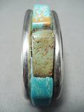 One Of The Best Rare Mine Turquoise Vintage Native American Navajo Sterling Silver Bracelet-Nativo Arts
