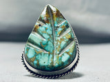 One Of Most Detailed Ever Vintage Native American Navajo Royston Turquoise Sterling Silver Ring-Nativo Arts