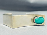 Contemporist Vintage Native American Navajo Malachite Sterling Silver Bracelet-Nativo Arts