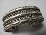 Amazing Vintage Navajo Sterling Silver Bracelet Old Native American-Nativo Arts