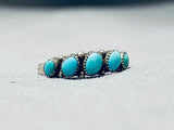 Sweet Vintage Native American Navajo Turquoise Sterling Silver Ring-Nativo Arts