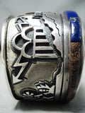 Important Vintage Native American Hopi Phillip Sekaquaptewa Turquoise Sterling Silver Bracelet-Nativo Arts