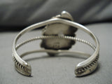Striking Vintage Native American Navajo Royston Turquoise Sterling Silver Bracelet Old-Nativo Arts