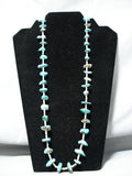Outstanding Vintage Native American Navajo Royston Kingman Turquoise Heishi Necklace-Nativo Arts