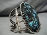 Tremendous Vintage Native American Navajo Bisbee Turquoise Sterling Silver Bracelet-Nativo Arts