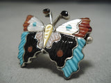 One Of The Best Vintage Zuni Native American Turquoise Butterfly Ring-Nativo Arts