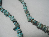 Detailed!! Native American Navajo Green Turquoise Sterling Silver Feather Necklace!-Nativo Arts