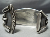 Important Vintage Native American Navajo Daniel Benally Turquoise Sterling Silver Bracelet Old-Nativo Arts