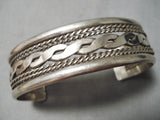 Superlative Vintage Apache Sterling Silver Bracelet Old Native American-Nativo Arts