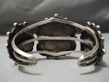 Museum Vintage Native American Navajo Old Morenci Turquoise Sterling Silver Bracelet Old-Nativo Arts