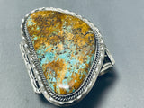 Enormous Joe Tso Native American Navajo 8 Turquoise Sterling Silver Bracelet-Nativo Arts