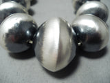 Huge Hand Forged Sterling Silver Vintage Native American Navajo Necklace-Nativo Arts