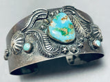 Dramatic Vintage Native American Navajo Royston Turquoise Sterling Silver Bracelet-Nativo Arts
