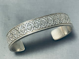 60+ Gram Highly Detailed Native American Navajo Sterling Silver Bracelet-Nativo Arts