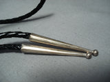 Astounding Vintage Zuni Turquoise Sterling Silver Bolo Native American Old-Nativo Arts