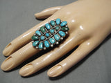 Quality Vintage Navajo Cerrillos Turquoise Sterling Silver Native American Ring-Nativo Arts