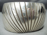Spectacular Vintage Navajo Sterling Silver Bracelet Native American Old-Nativo Arts