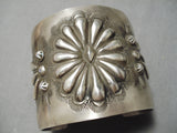 Heavy 114 Gram Best Vintage Native American Navajo Concho Sterling Silver Bracelet-Nativo Arts