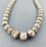 Excellent Vintage Native American Navajo Sterling Silver Necklace-Nativo Arts
