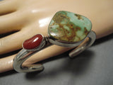 Important Vintage Native American Navajo Damale Turquoise Sterling Silver Bracelet Cuff-Nativo Arts