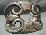 Very Old Vintage Navajo Sterling Silver Bracelet Native American Old-Nativo Arts