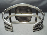 Jaw Dropping Vintage Native American Navajo Turquoise Sterling Silver Bracelet Old-Nativo Arts
