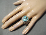 Fascinating Vintage Navajo Turquoise Sterling Silver Ring Native American Old-Nativo Arts