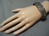 Important Cadman Vintage Native American Navajo Whirling Logs Sterling Silver Bracelet-Nativo Arts