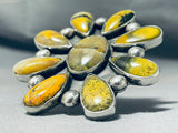 Massive Sun Honeybee Jasper Native American Sterling Silver Ring-Nativo Arts