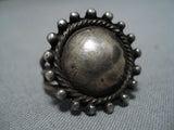 Marvelous Vintage Navajo Native American Sterling Silver Rope Ring Old-Nativo Arts