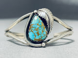 Exquisite Vintage Native American Navajo Spiderweb Turquoise Sterling Silver Bracelet-Nativo Arts