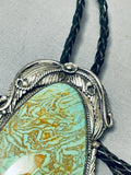 Monumental Vintage Native American Navajo Royston Turquoise Sterling Silver Bolo-Nativo Arts