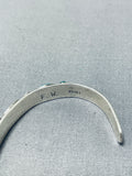 Freddy Weekoty Vintage Native American Zuni Turquoise Sterling Silver Sun Bracelet-Nativo Arts