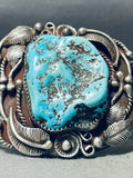 Important Andy Kirk Vintage Native American Navajo Turquoise Sterling Silver Bracelet Old-Nativo Arts