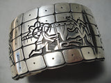 One Of The Most Unique Vintage Native American Hopi Sterling Silver Bracelet-Nativo Arts