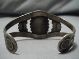 Early 1900's Vintage Native American Navajo Cerrillos Turquoise Sterling Silver Bracelet-Nativo Arts