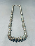 Incredible Vintage Native American Navajo Sterling Silver Hogan Bead Necklace-Nativo Arts