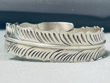 Important Vintage Native American Navajo Damale Turquoise Sterling Silver Bangle Bracelet Signed-Nativo Arts