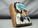 The Best Vintage Native American Zuni Turquoise Sterling Silver Inlay Ketoh Bracelet Old-Nativo Arts